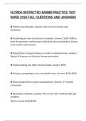 FLORIDA RESTRICTED BARBER PRACTICE TEST PAPER 2026 FULL QUESTIONS AND ANSWERS