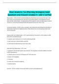 Intuit Academy Tax &lpar;Planning Strategies&rpar; Exam Questions and Answers Graded A&plus; 100 &percnt; Verified