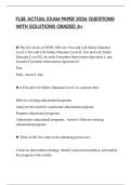 FLSE ACTUAL EXAM PAPER 2026 QUESTIONS WITH SOLUTIONS GRADED A&plus;