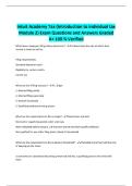 Intuit Academy Tax &lpar;Introduction to individual tax Module 2&rpar; Exam Questions and Answers Graded A&plus; 100 &percnt; Verified