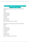 Intuit Academy Tax Exam Questions and Answers Graded A&plus; 100 &percnt; Verified