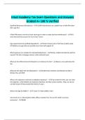 Intuit Academy Tax Exam Questions and Answers Graded A&plus; 100 &percnt; Verified