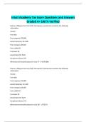 Intuit Academy Tax Exam Questions and Answers Graded A&plus; 100 &percnt; Verified