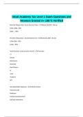 Intuit Academy Tax Level 1 Exam Questions and Answers Graded A&plus; 100 &percnt; Verified