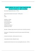 Intuit Academy Tax Level 1 Exam Questions and Answers Graded A&plus; 100 &percnt; Verified