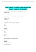 Intuit Academy Tax Level 1 Exam Questions and Answers Graded A&plus; 100 &percnt; Verified