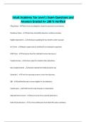 Intuit Academy Tax Level 1 Exam Questions and Answers Graded A&plus; 100 &percnt; Verified