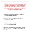 MSP FINAL EXAM 2026 BANK CURRENTLY  TESTING COMPLETE ACTUAL EXAM  QUESTIONS WITH DETAILED VERIFIED  ANSWERS EXPERT VERIFIED &sol;ALREADY  GRADED A&plus;&sol;&sol;BRAND NEW&excl;&excl;