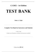 Test Bank For CJ 2022 1st Edition by James A&period; Fagin &lpar;All Chapters 1-14&rpar;