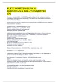 FLETC WRITTEN EXAM &num;1 QUESTIONS & SOLUTIONS&lpar;RATED A&plus;&rpar;