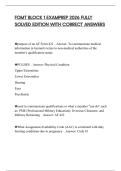 FOMT BLOCK 1 EXAMPREP 2026 FULLY SOLVED EDITION WITH CORRECT ANSWERS