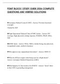 FOMT BLOCK 1 STUDY GUIDE 2026 COMPLETE QUESTIONS AND VERIFIED SOLUTIONS