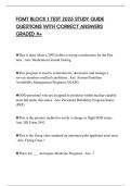 FOMT BLOCK 1 TEST 2025 STUDY GUIDE QUESTIONS WITH CORRECT ANSWERS GRADED A&plus;