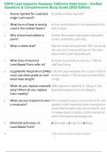 CDPH Lead Inspector&sol;Assessor California State Exam &ndash; Verified Questions & Comprehensive Study Guide &lpar;2025 Edition&rpar;