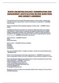 DUCKS UNLIMITED ECOLOGY CONSERVATION AND MANAGEMENT CERTIFICATION REVIEW QUESTIONS AND CORRECT ANSWERS&excl;&excl;