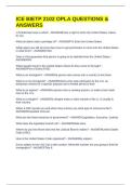 ICE BIETP 2102 OPLA QUESTIONS & ANSWERS