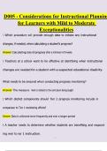 D005 - Considerations for Instructional Planning for Learners with Mild to Moderate Questions and Correct Answers