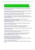 CSET Social Science (Subtest #1 Global History) Practice Questions and Answers 