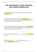 BIOL 235 MIDTERM 2 | ACTUAL QUESTIONS  WITH VERIFIED ANSWERS 2025
