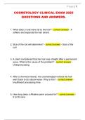 COSMETOLOGY CLINICAL EXAM 20252026  QUESTIONS AND ANSWERS&period; 