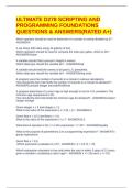 ULTIMATE D278 SCRIPTING AND PROGRAMMING FOUNDATIONS QUESTIONS & ANSWERS&lpar;RATED A&plus;&rpar;