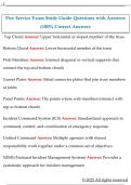 Fire Service Exam Study Guide Questions with Answers  &lpar;100&percnt; Correct Answers