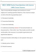 HRCI- SPHR Practice Exam Questions with Answers  &lpar;100&percnt; Correct Answers 
