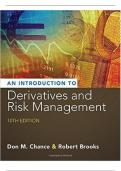 An Introduction to Derivatives and Risk Management &ndash; Chance & Brooks &vert; 10th Edition &vert; Full Test Bank with End-of-Chapter Answers