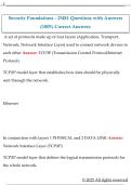 Security Foundations - D481 Questions with Answers  &lpar;100&percnt; Correct Answers