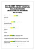 ONS ONCC CHEMOTHERAPY IMMUNOTHERAPY EXAM&vert;QUESTIONS AND 100&percnt; CORRECT WELL DETAILED ANSWERS&vert;LATEST UPDATE&excl;&excl;&excl;&excl;&excl;2025&sol;2026&vert;GUARANTEED PASS&vert;GRADED A&plus;