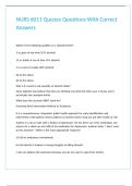 NURS 6011 Quizzes Questions With Correct Answers