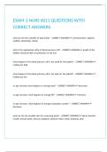 EXAM 1 NURS 6011 QUESTIONS WITH CORRECT ANSWERS&period;