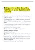 Refrigeration and Air Condition Technology Exam Questions and Answers 