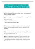 GOVT 404 COMPREHENSIVE EXAM 2026 QUESTIONS WITH SOLUTIONS GRADED A&plus;
