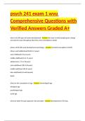 PSYC 241 Module 1-5 Practice Comprehensive Questions with Verified Answers Graded A  Package Deal
