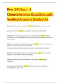 Psyc 241 Exam 1 Comprehensive Questions with Verified Answers Graded A&plus;