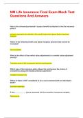 NM Life Insurance Final Exam Mock Test Questions And Answers