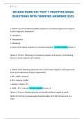 WILKES NURS 533 TEST 1 PRACTICE EXAM  QUESTIONS WITH VERIFIED ANSWERS 20252026