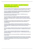 NURSING 207 EXAM 1 QUESTIONS & ANSWERS&lpar;RATED A&plus;&rpar;NURSING 207 EXAM 1 QUESTIONS & AN
