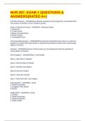 NUR 207&colon; EXAM 1 QUESTIONS & ANSWERS&lpar;RATED A&plus;&rpar;