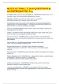 NURS 207 FINAL EXAM QUESTIONS & ANSWERS&lpar;RATED A&plus;&rpar;