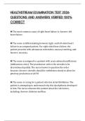 HEALTHSTREAM EXAMINATION TEST 2026 QUESTIONS AND ANSWERS VERIFIED 100&percnt; CORRECT