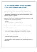NURS 1160 Bed Making or Body Mechanics Exam with accurate detailed answers