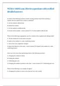 NURA-1160 Exam 2 Review questions with verified detailed answers 