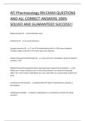 ATI Pharmacology RN EXAM QUESTIONS AND ALL CORRECT ANSWERS 100&percnt; SOLVED AND GUARANTEED SUCCESS&excl;&excl;