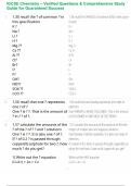 IGCSE Chemistry &ndash; Verified Questions & Comprehensive Study Guide for Guaranteed Success