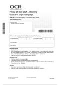 2025 OCR GCSE &lpar;9&ndash;1&rpar; English Language J351&sol;01 Communicating information and  ideas Combined Question Paper & Final Marking Scheme