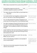 Learn2Serve Food Safety Protection Manager Certification &ndash; Verified Questions & Comprehensive Study Guide for Guaranteed Success