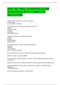 NUR 160 FINAL-HONDROS EXAM QUESTIONS WITH COMPLETE SOLUTIONS 