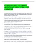HONDROS NUR 160 EXAM 2 QUESTIONS WITH COMPLETE ANSWERS 